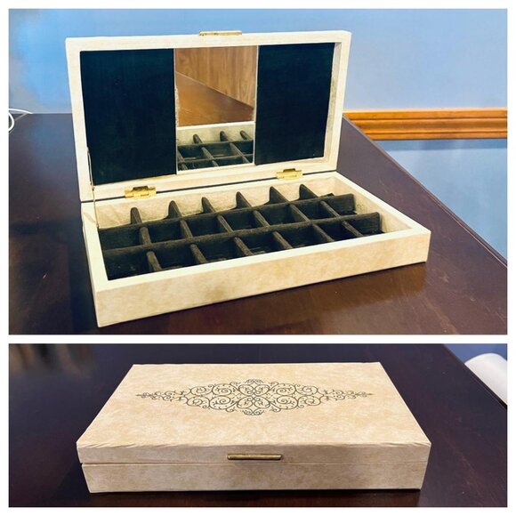 Vintage London Leather Earring Jewelry Box - Picture 1 of 3